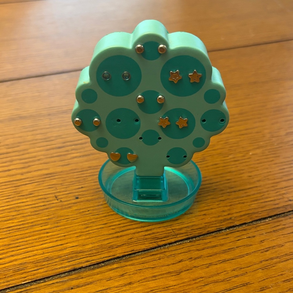 American Girl Teal Tree Earring Display Stand
